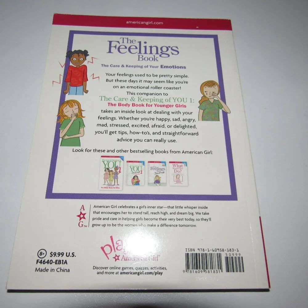 American Girl “The Feelings Book” • Care & Keeping of Your Emotions Paperback